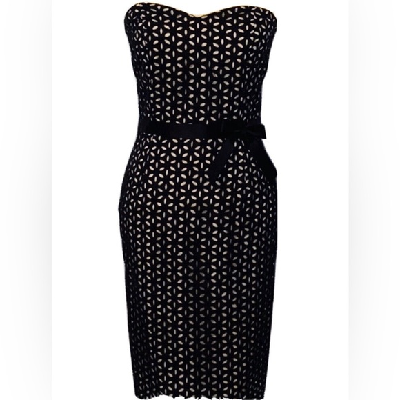Spenser Jeremy | Dresses | Spencer Jeremy Black Eyelet Strapless Dress